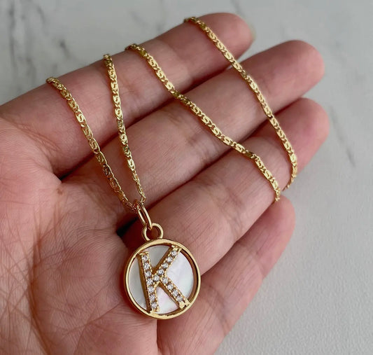 Shell Initial Necklace