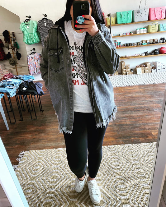 Grey Frey Shacket